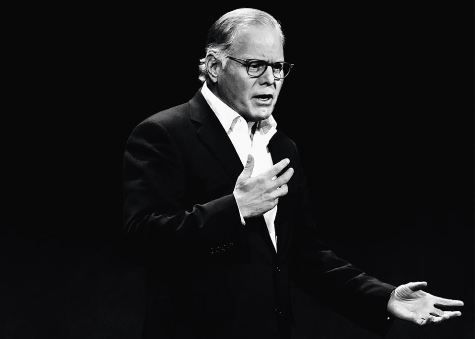 LAS VEGAS, NEVADA - APRIL 25: Warner Bros. Discovery President and CEO David Zaslav speaks onstage during the Warner Bros. Pictures Studio presentation during CinemaCon, the official convention of the National Association of Theatre Owners, at The Colosseum at Caesars Palace on April 25, 2023 in Las Vegas, Nevada. (Photo by Ethan Miller/Getty Images)