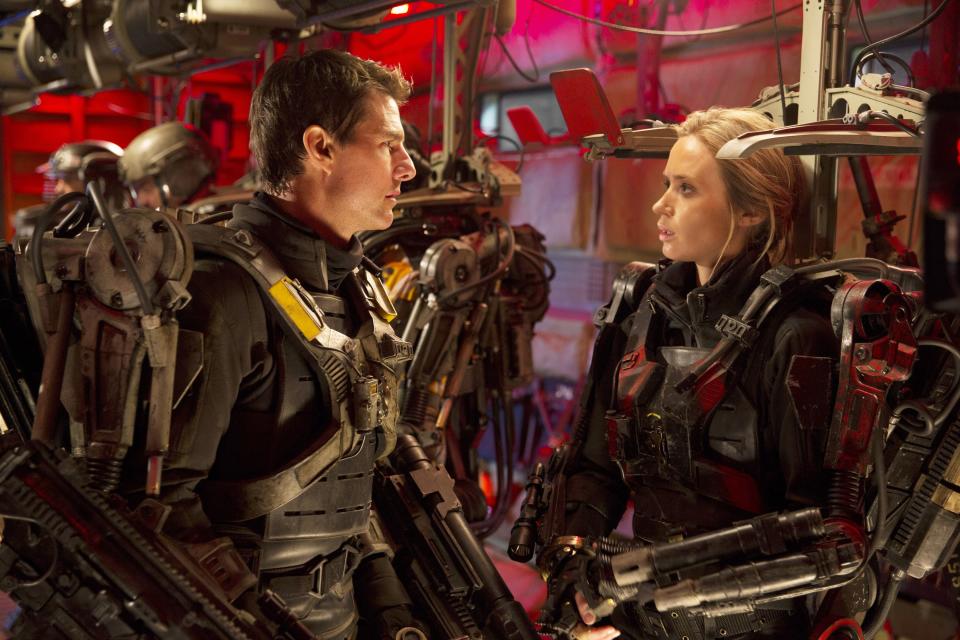 Tom Cruise and Emily Blunt in Edge of Tomorrow, 2014.