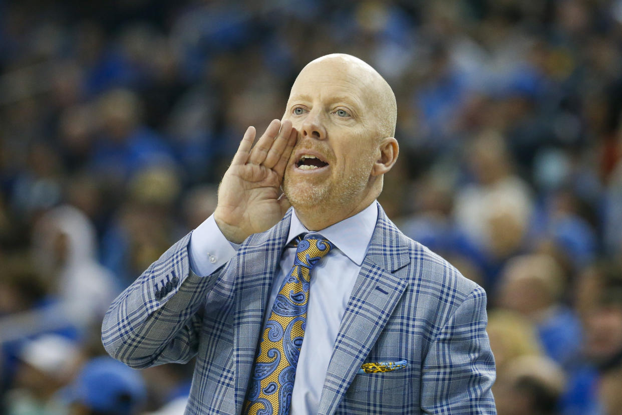 UCLA head coach Mick Cronin has been much better against the spread in the NCAA tourney with the Bruins than he was at his previous jobs. (AP Photo/Ringo H.W. Chiu)