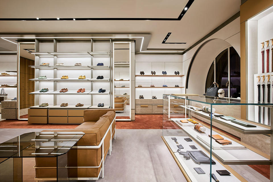 Inside Tod’s new store at the Galleria Vittorio Emanuele II in Milan. - Credit: Courtesy of Tod's