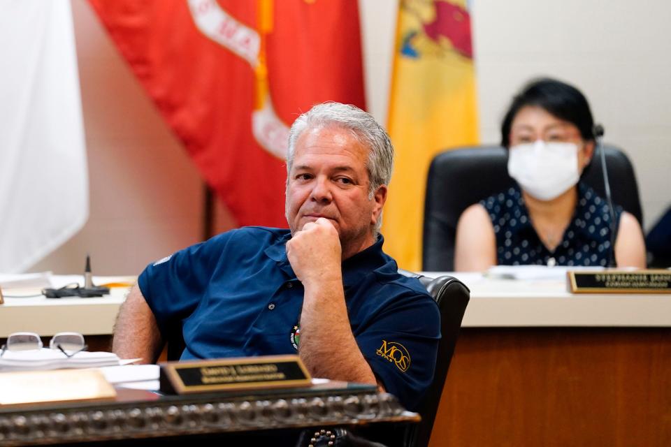 Palisades Park borough Administrator David Lorenzo photographed during a borough council meeting on Monday, May 23, 2022.