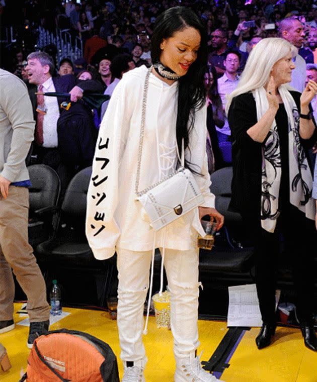 Purse around the neck... Trendy or awkward? Photo: Getty Images