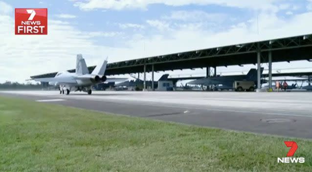 An Australian airforce base. Source: 7News