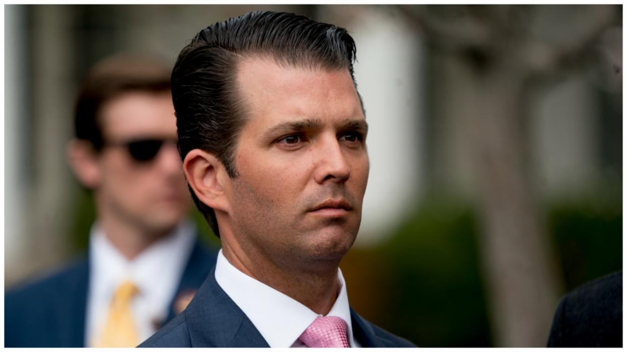 Andrew Harnik, Associated Press file: <em>Donald Trump Jr., the son of President Trump arrives for the annual White House Easter Egg Roll on the South Lawn of the White House in Washington, April 2, 2018.</em>