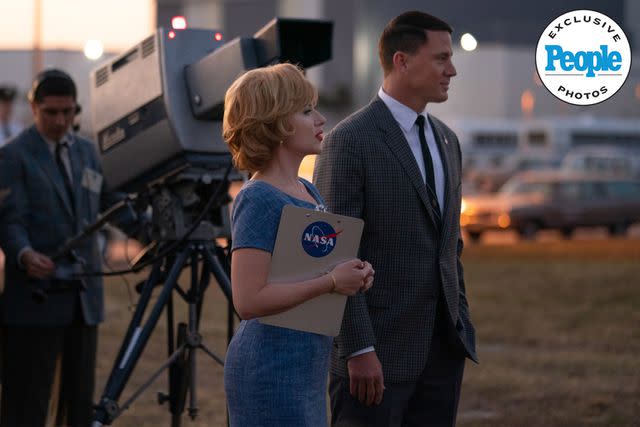 <p>Courtesy of Sony Pictures/Dan McFadden</p> Scarlett Johansson and Channing Tatum in "Fly Me to the Moon"