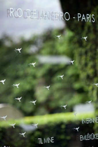 Air France picture shows a memorial dedicated to the Rio-Paris airplane crash in Paris. The Airbus 330 crashed in a storm on its way from Rio de Janeiro to Paris on June 1, 2009, killing all 228 people on board