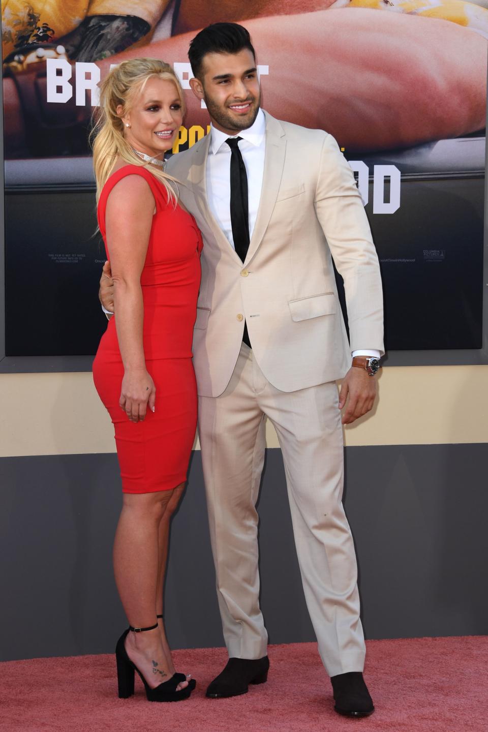 Britney und ihr Partner, Sam Asghari, bei der Premiere von Once Upon a Time... in Hollywood am 22. Juli 2019 in L.A. Foto: Getty Images.