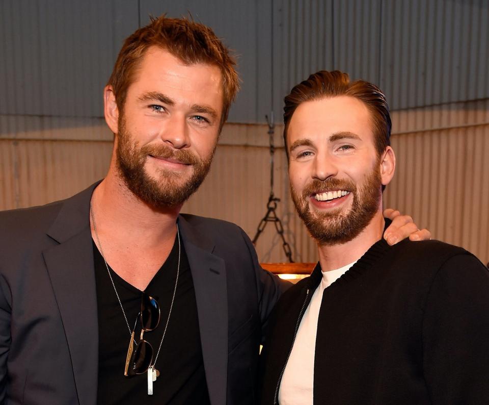 Chris Evans and Chris Hemsworth