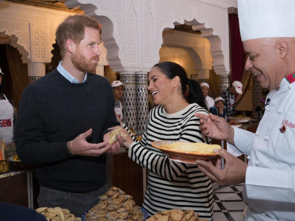 Harry and Meghan cooking