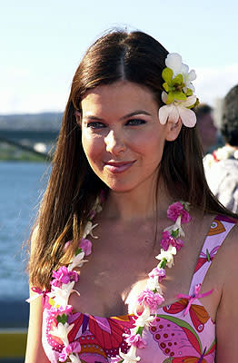 Jules Asner aboard the USS John C. Stennis at the Honolulu, Hawaii premiere of Touchstone Pictures' Pearl Harbor