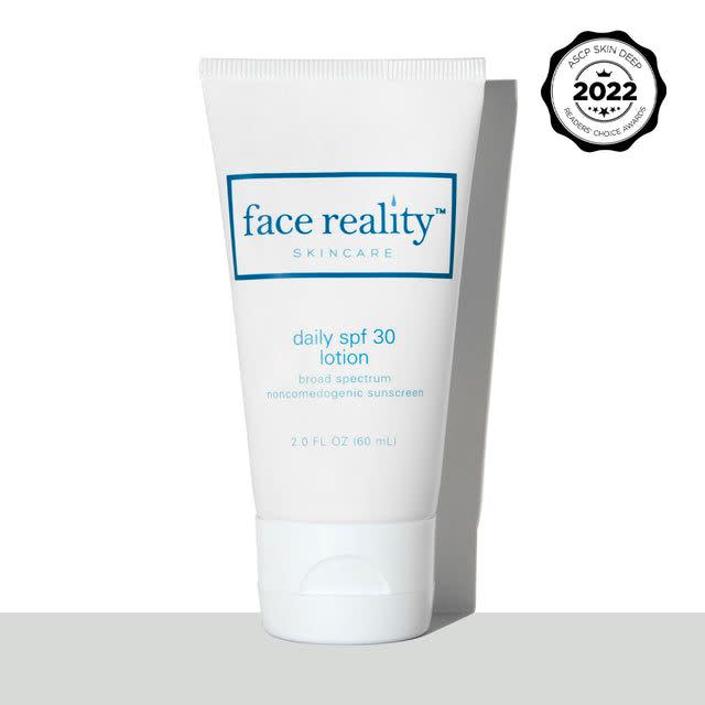 <p><a href="https://go.redirectingat.com?id=74968X1596630&url=https%3A%2F%2Ffacerealityskincare.com%2Fproducts%2Fdaily-spf30-lotion&sref=https%3A%2F%2Fwww.menshealth.com%2Fgrooming%2Fg44320563%2Fbest-sunscreens-for-oily-skin%2F" rel="nofollow noopener" target="_blank" data-ylk="slk:Shop Now;elm:context_link;itc:0;sec:content-canvas" class="link ">Shop Now</a></p><p>Daily SPF30 Lotion</p><p>facerealityskincare.com</p>