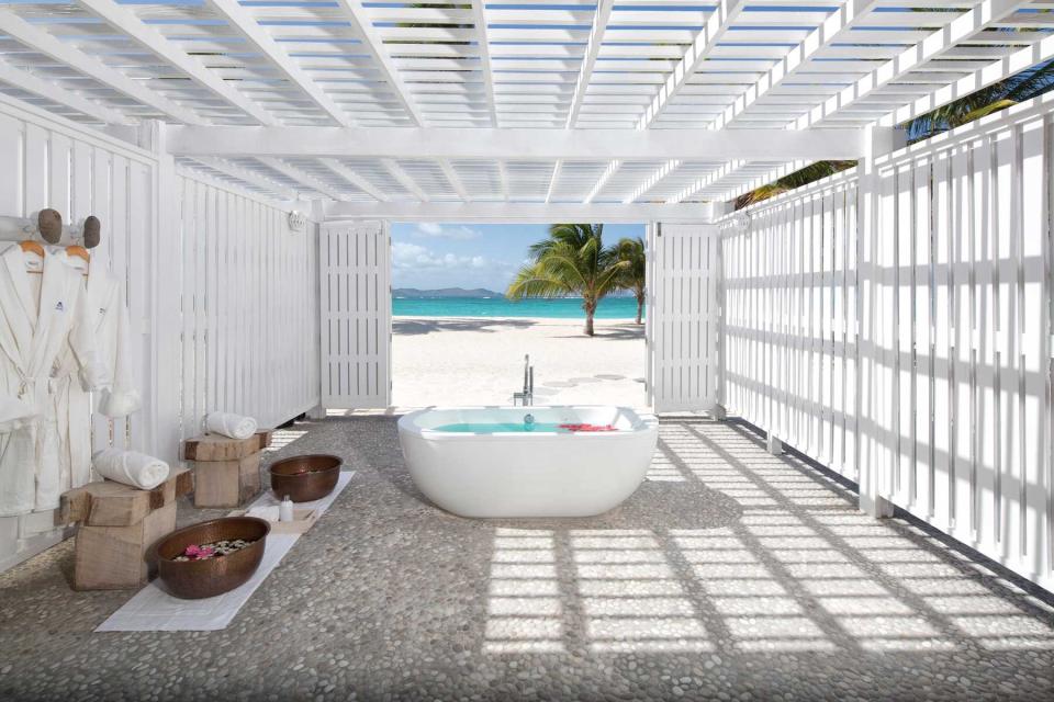 A spa area at the Palm Island Resort