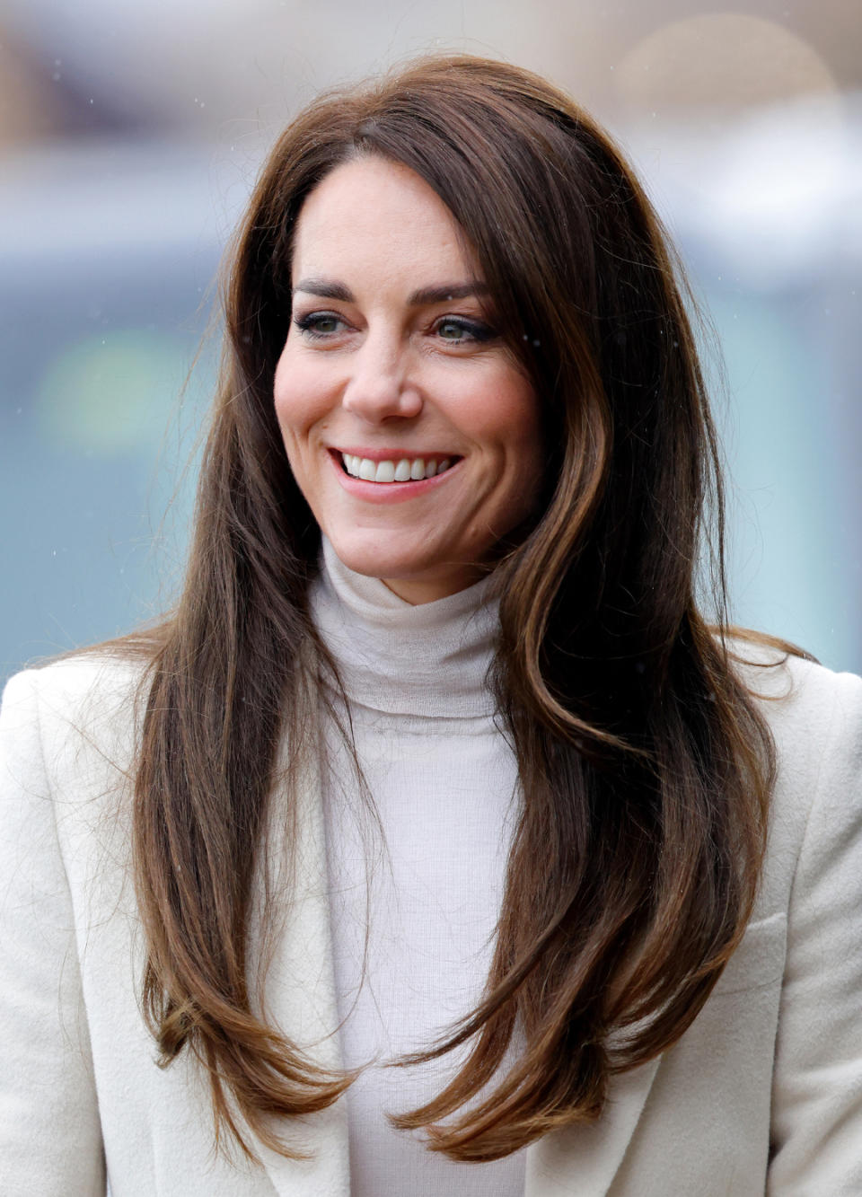 Catherine, Princess of Wales arrives for a visit to Aberavon Leisure & Fitness Centre on February 28, 2023 in Port Talbot, Wales