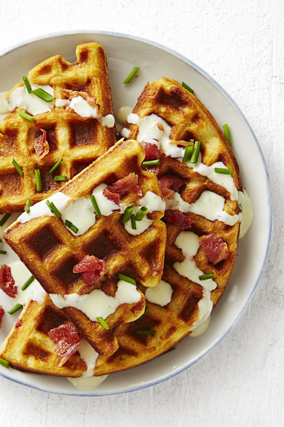 Savory Bacon and Chive Waffles