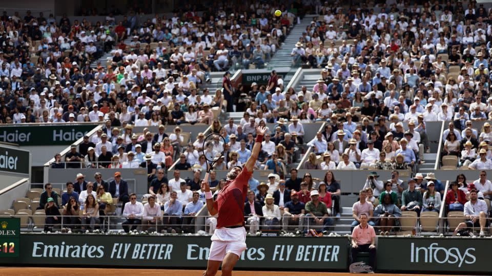 Novak Djokovic was forced to withdraw from the French Open with a knee injury. - Ibrahim Ezzat/NurPhoto/Getty Images