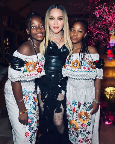 <p>Madonna/Instagram</p> Madonna with her youngest daughters