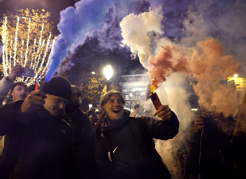 FIFA World Cup Qatar 2022 - Fans gather in Paris for France v Morocco