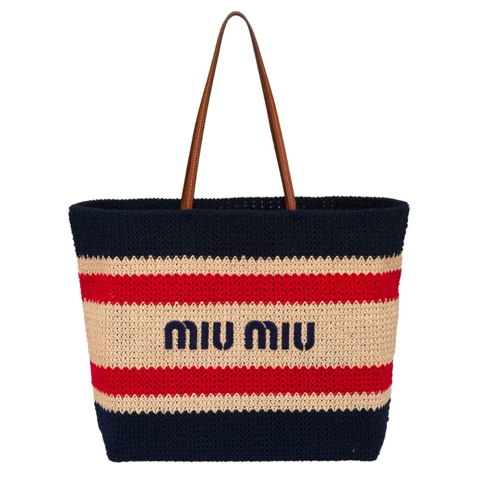 Miu Miu Logo-Print Tote Bag