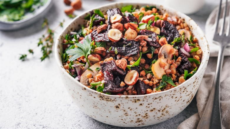 buckwheat beet salad bowl