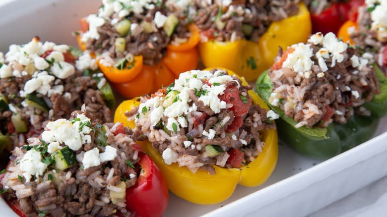 colorful stuffed peppers