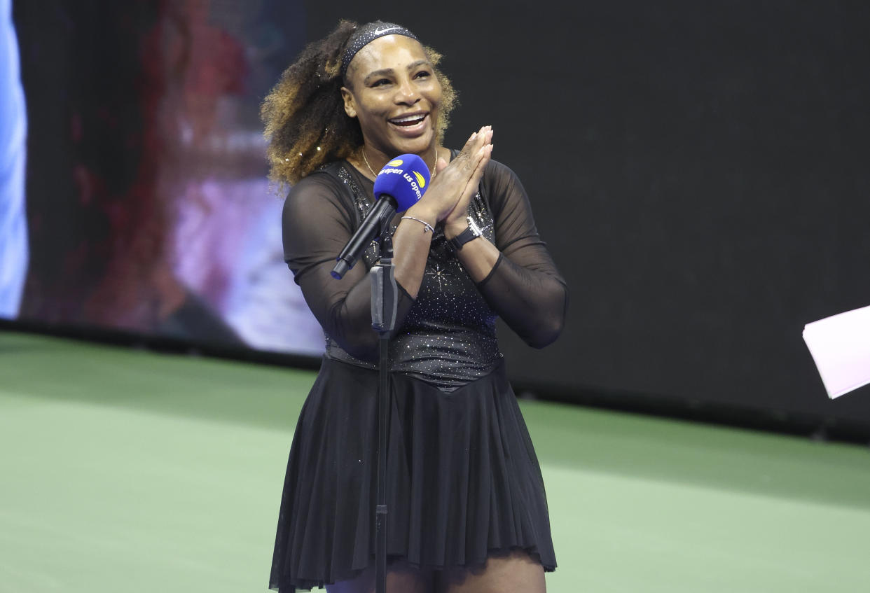 Serena Williams' swan song is off to a good start. (Photo by Jean Catuffe/Getty Images)