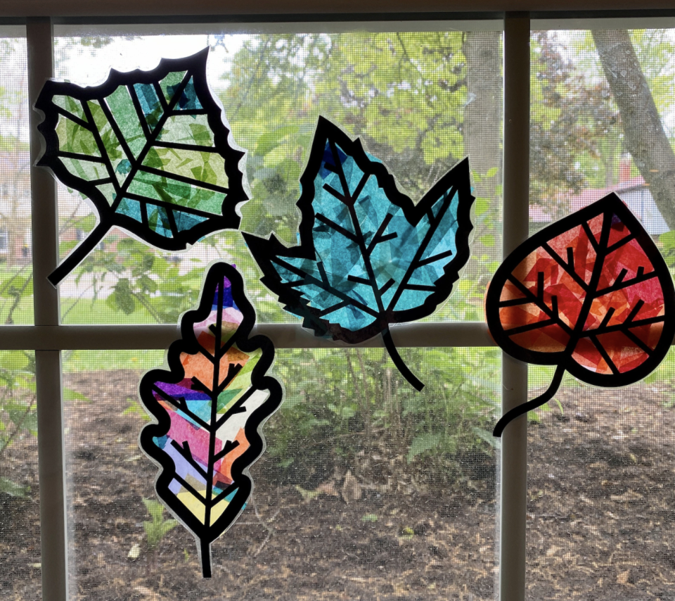 <p><strong>PunchofColor</strong></p><p>Etsy</p><p><strong>$12.50</strong></p><p>Kids create their own fall leaves with brightly hued tissue paper. It's an easy, colorful way to add a festive fall touch to windows.</p>