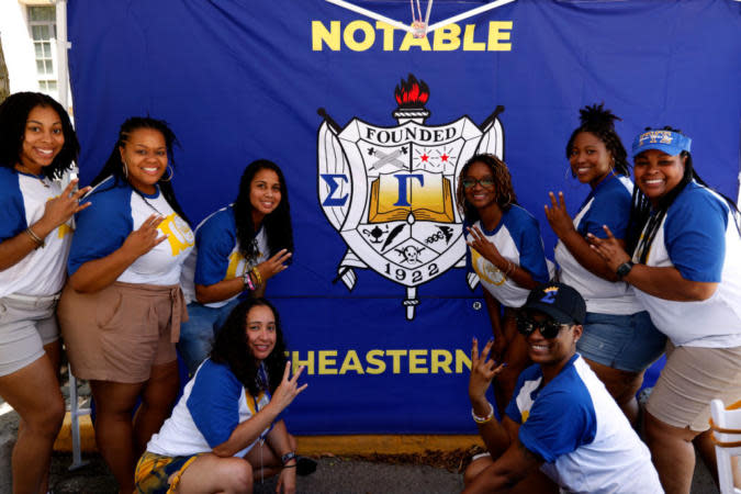 INDIANAPOLIS, INDIANA – JULY 12: Guests attend the Sigma Gamma Rho Sorority Centennial Boule celebrating 100 Years of Greater Women For a Greater World at Butler University on July 12, 2022 in Indianapolis, Indiana. (Photo by Brian Ach/Getty Images for Sigma Gamma Rho Sorority, Inc.)