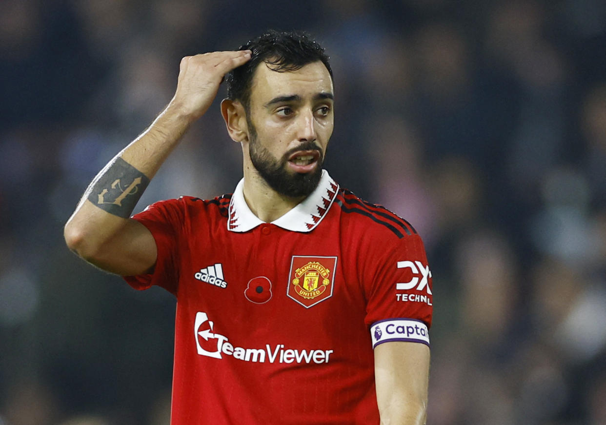 Bruno Fernandes is the most recent footballer to condemn Qatar. (Action Images via Reuters)