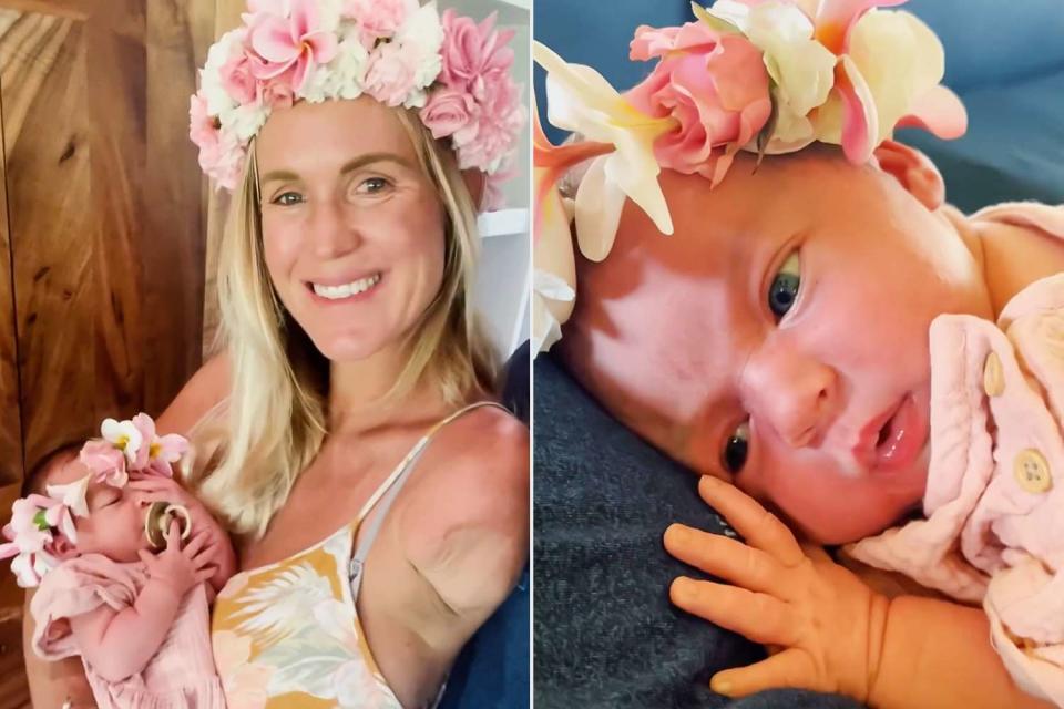 <p>Bethany Hamilton/ Instagram</p> Bethany Hamilton welcomes baby girl Alaya Dorothy Dirks.