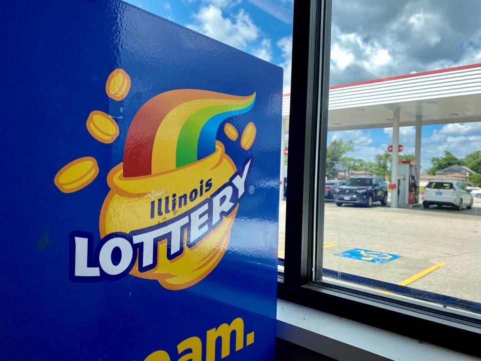 A lotto machine at the Speedway at 885 E. Touhy Ave in Des Plaines, Illinois, can be seen on Aug. 1, 2022. A shopper here won the nearly $1.34 billion Mega Millions jackpot.