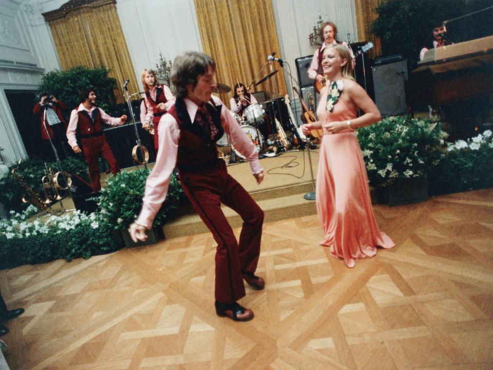 Susan Ford dances at her prom held at the White House in 1975