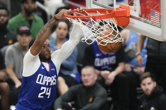 Kawhi Leonard of the LA Clippers sits in the stands as the San Diego  News Photo - Getty Images