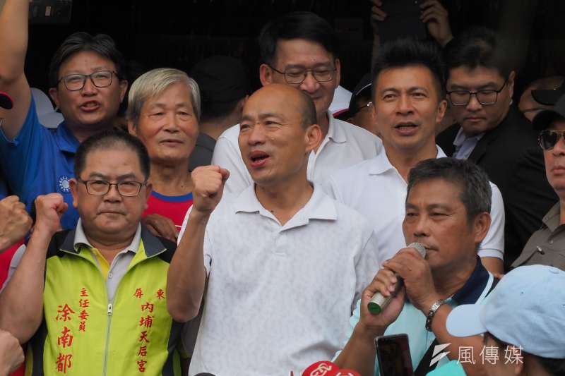 20191017-國民黨總統參選人韓國瑜日前正式展開傾聽之旅，17日前往屏東內埔鄉昌黎祠參拜。（新新聞林瑞慶攝）