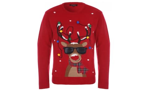 Peacocks Mens Red Reindeer Christmas Jumper - Credit: Peacocks