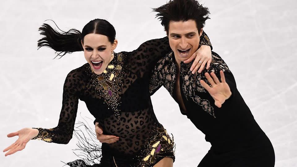 Tessa Virtue and Scott Moir tear up the ice. Pic: Getty