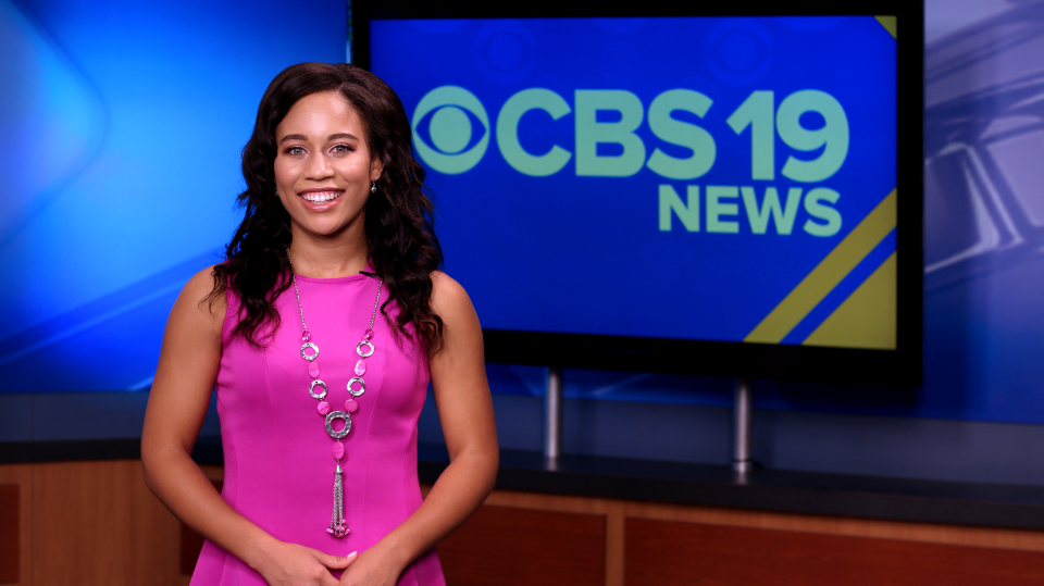 Brianna Hamblin, a reporter at CBS19, decided to wear her natural hair on camera. (Photo: CBS19 News)