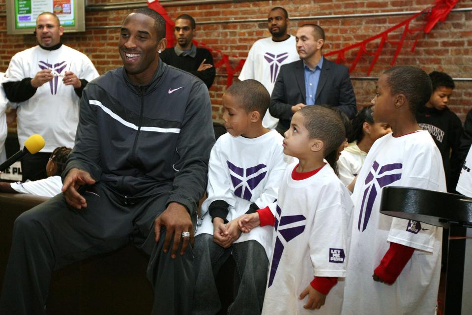 At a 2007 charity event in N.Y.C., the Black Mamba and a group of kids had fun bowling in Harlem.