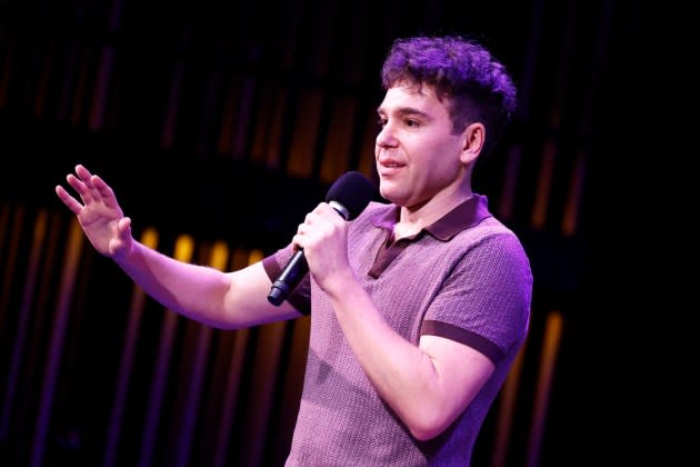 Jon Lovett speaks onstage during the Crooked Media - Lovett or Leave It: Live on Tour, on April 25, 2024 in Washington, DC.  - Credit: Paul Morigi/Getty Images for Crooked Media