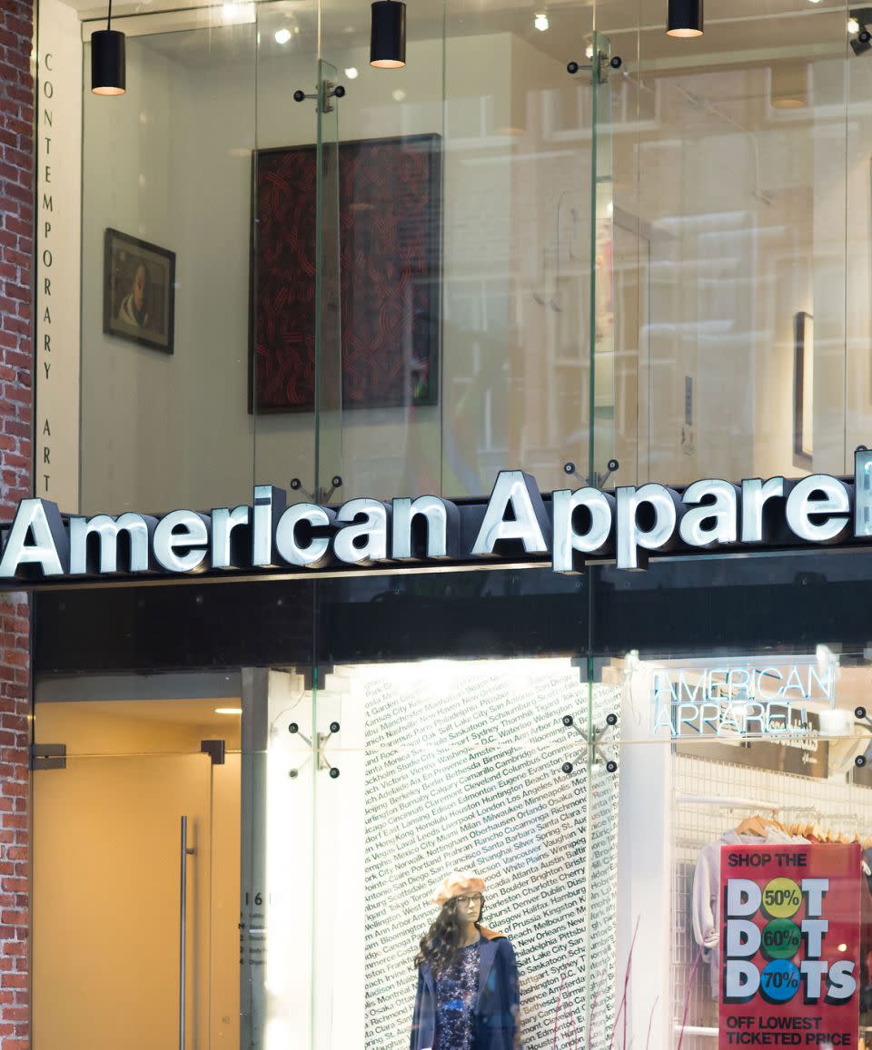 American Apparel have filed for bankruptcy.