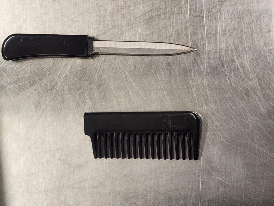 TSA Pacific said this knife was concealed in a comb.