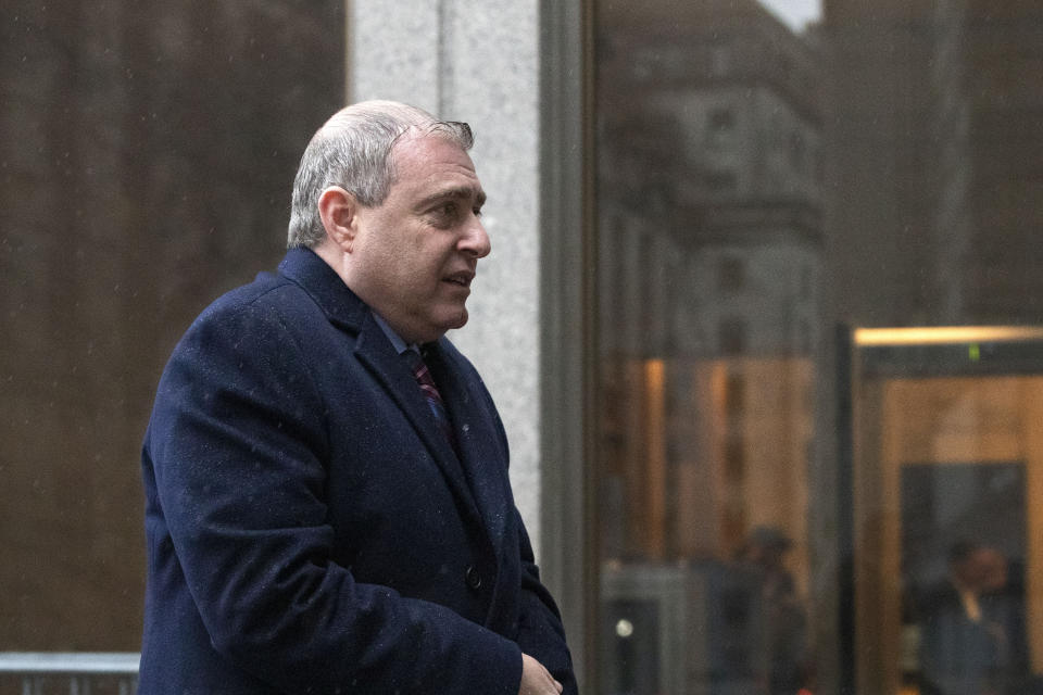 Lev Parnas, a Rudy Giuliani associate with ties to Ukraine, arrives for a bail hearing in federal court, Tuesday, Dec. 17, 2019 in New York. (AP Photo/Mark Lennihan)