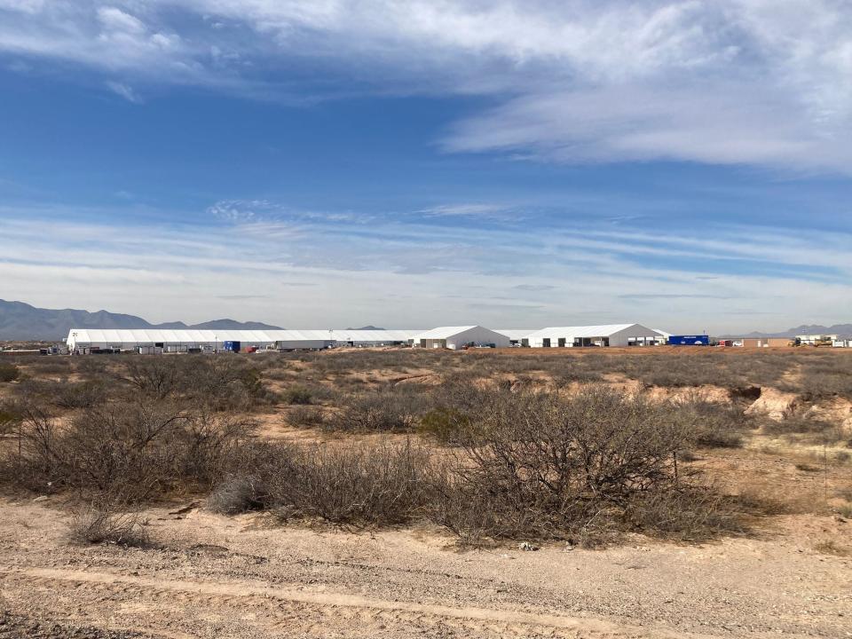 U.S. Customs and Border Protection is erecting a massive tent complex to house the expected influx of asylum-seekers once Title 42 is lifted. The structure is off U.S. Route 54 in Northeast El Paso.