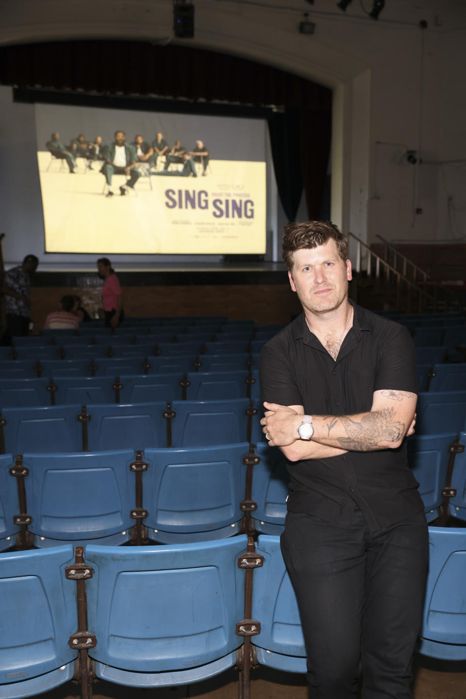 Greg Kwedar attends A24’s “Sing Sing” screening at Sing Sing Correctional Facility