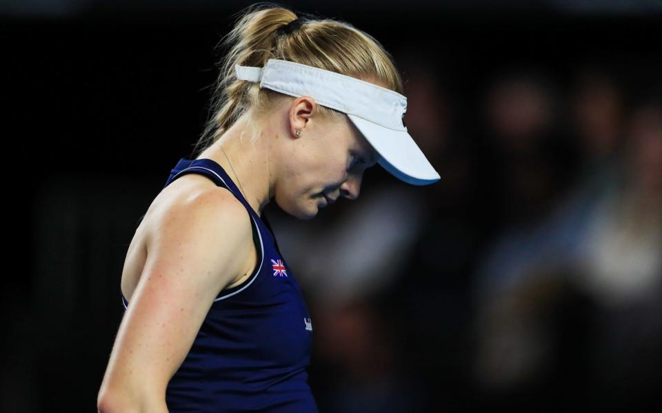 Harriet Dart defeat ends Great Britain’s hopes of reaching Billie Jean King Cup Finals - PA/Bradley Collyer