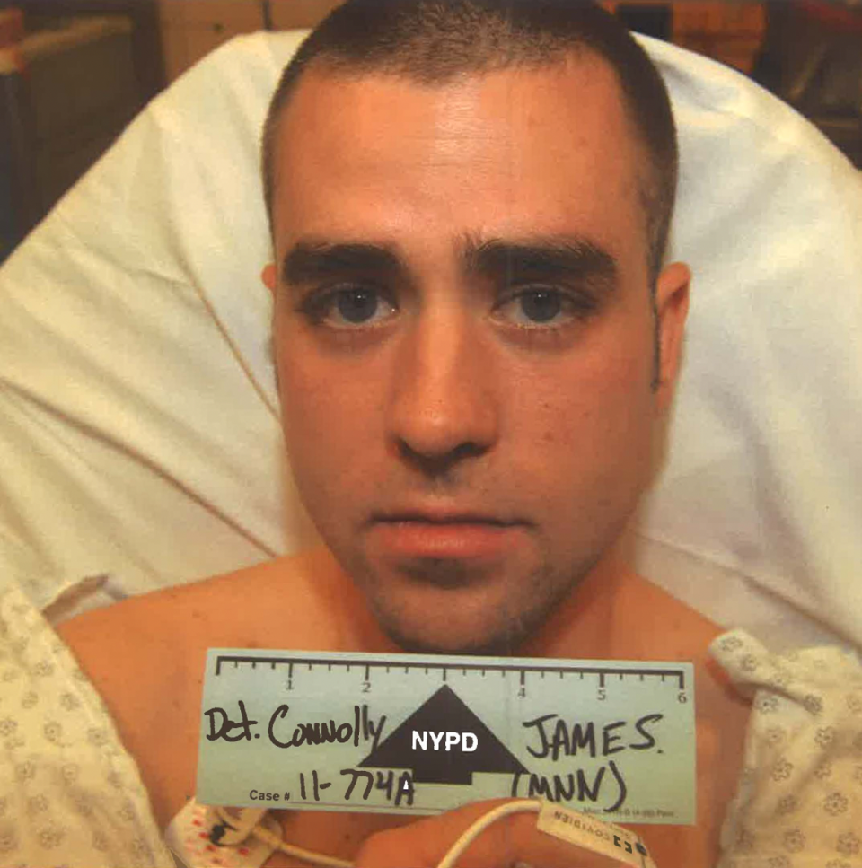 James Connolly was taken to hospital after fatally shooting John Collado in 2011. He said he suffered soreness in the neck and a ‘little bit of redness on the outside of my cheeks' (Trial exhibit)