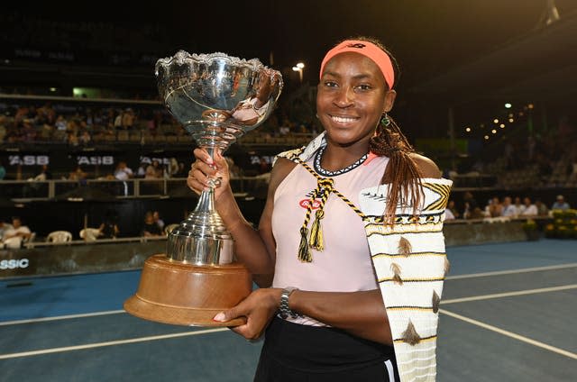 Coco Gauff lifted the trophy in Auckland last weekend