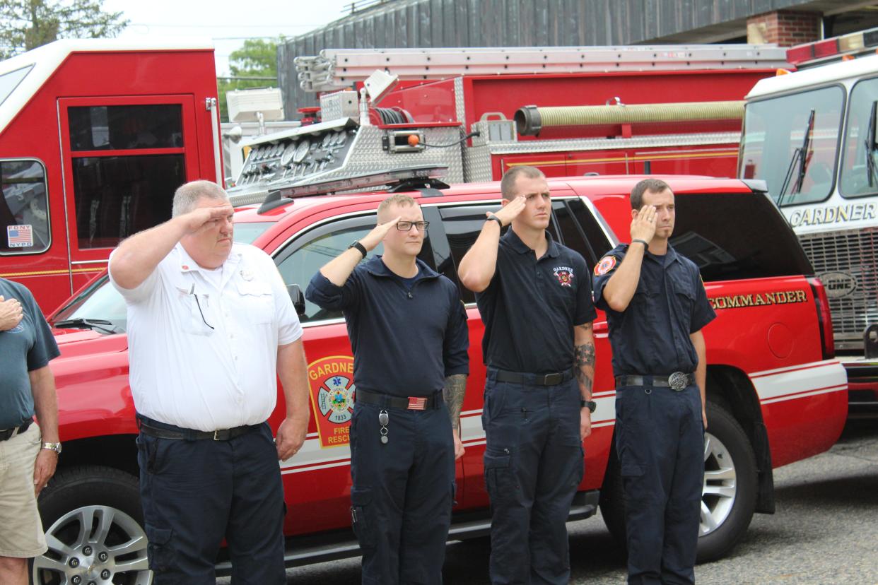 On the anniversary of the Sept. 11, 2001, terrorist attacks, the Gardner Fire Department held a short memorial for all civilians and first responders who died during the horrific event.