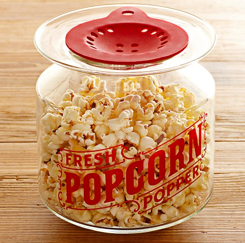 Glass Microwave Popcorn Popper