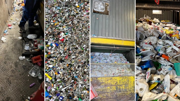 Scenes from a recycling center