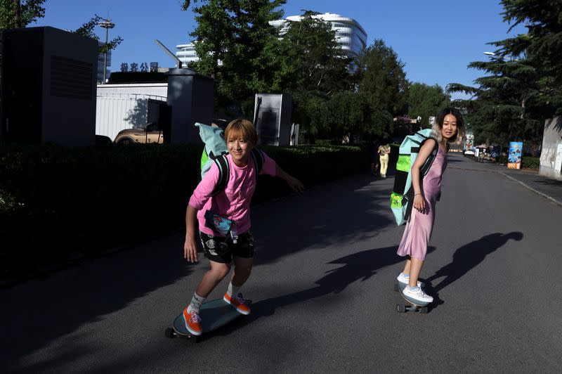 The Wider Image: Amid COVID shutdowns, Chinese women flock to skateboarding